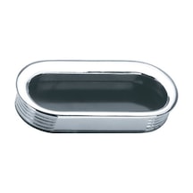 Plastik Oval Gömme Kulp 35X70 Krom
