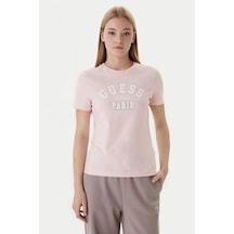 Guess Anita Bisiklet Yaka Kısa Kollu Kadın Pembe T-shirt V6rı15j1314-g66e Pembe