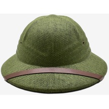 Premium Safari Explorer Şapka Unisex Ayarlanabilir Hasır Kask - Yeşil