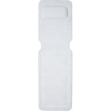 Xiyyadms Beyaz Pvc Banyo Matı - Dikişli Sponge Yastık Ve Anti Kayma Desenli - 125x36 Cm Yetişkinler İçin Konforlu Banyo Paspası Diğer