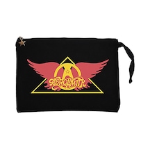 Aerosmith Wing Siyah Clutch Astarlı Cüzdan / El Çantası Siyah