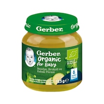 Organik Bezelye, Brokoli Ve Kabak Püresi 125 Gram
