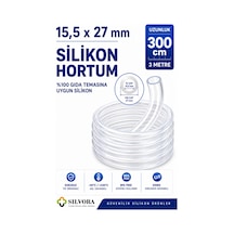 %100 Silikon Hortum 15,5x27 Mm-iç Çap 15,5 Mm-dış Çap 27 Mm-3 Metre-gıda Temasına Uygun, Şeffaf, Esnek - 909093868