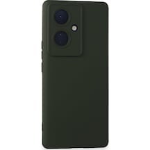 V29 Lite Kılıf Nano İçi Kadife Silikon - Koyu Yeşil