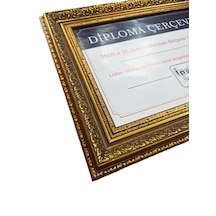 Diploma Çerçevesi Gold Varaklı 25x35,3 Ebatında - Hakiki Camlı