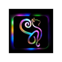 Led Işıklı Kişiselleştirilebilir Kedi Temalı Tablo Danica Dekoratif Gece Lambası Çok Renkli - 737265165 Çok Renkli