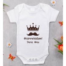 Bitmeyenkartus Bk Kids Isimli Sünnet Oldum Tasarımlı Bebek Body Zıbın - Model 1