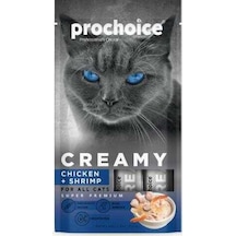 Prochoice Creamy Tavuklu Ve Karidesli Sıvı Krema Kedi Ödülü 4 X 15 Gr