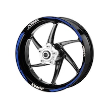 Deeb Yamaha Xmax Jant Şeridi Reflektif Mavi Beyaz Model S