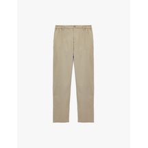Koton Cepli Beli Lastikli Keten Karışımlı Slim Fit Pantolon Gri 6sam40165hw