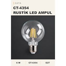 Cata Ct-4354 6w E27 G95 Filament Led Ampul