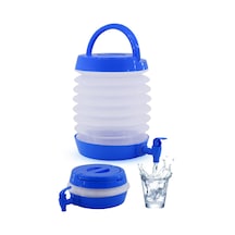 Katlanabilir Su Sebili Çeşmeli Körüklü Su Bidonu Çeşme Piknik Kamp Damacana Içecek Şişesi Mavi