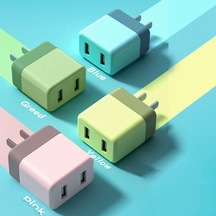 5v2a Çift Delikli Şarj Cihazı Usb Evrensel Cep Telefonu Şarj Kafası Ce Sertifikalı Renkli Güç Adaptörü