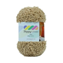 Happy Loopy Yarn - 100g / 100m %100 Polyester Buklet Örgü İpi - Vanilya