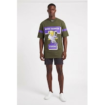 Blow Up Future Gen Tigers Haki Oversize Erkek T-shirt 141566 SİYAH