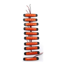 Ahmet Otomotiv 10 Adet Sarı 6 Ledli Parmak Lamba 12v-24v
