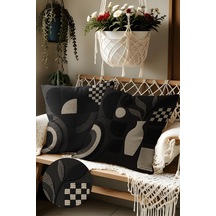 2 Li Nakış Desenli, Çift Taraflı Baskı, Kırlent Kılıfı Seti 04