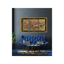 Hediyelik,dekoratif- Koşan Atlar 3 Parça Mdf Tablo Nocolor-775d053f - 33129121 Nocolor-775d053f