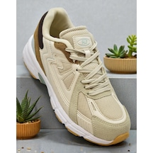 M.P 261-6053zn Ortopedik Taban Günlük Unisex Spor Ayakkabı Erkek Kadın Spor Ayakkabı Bej