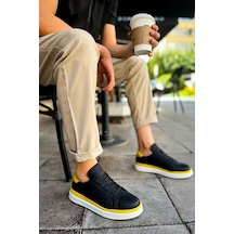 Ch979 Santoni Gbt Spor Erkek Ayakkabı Sıyah/sarı