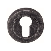 Hafele Yuvarlak Barelli Kapı Kolu Rozeti 52mm, Antik Gümüş Renk