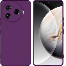 Tecno Camon 30 Pro CL8 Uyumlu Silikon Kılıf - Kamera Korumalı Esnek Pastel Renk Kapak - Mor