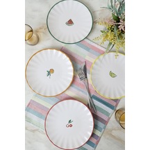 Fruit Feast Sirius Pasta Tabağı 22 Cm 4 Adet 23108-11 Çok Renkli