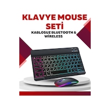 Bluetooth 5.3 Destekli Şarjlı Taşınabilir Klavye + Mouse Kombinasyonu Optik