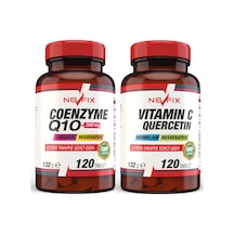 Nevfix Coenzyme Q10 200 Mg 120 Tablet Vitamin C Bromelian Quercet