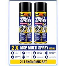 Mse Multi Sprey 400 Ml X 2 Çok Amaçlı Yağlayıcı Ve Pas Sökücü Korozyon Önleyici, Koruyucu Bakım Spreyi 2 Adet