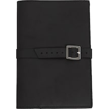 Moskova Kemerli Deri Defter Siyah