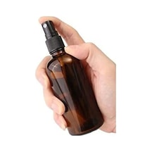 Amber Cam Şişe 100 Ml, 2 Adet Siyah Sprey Başlıklı