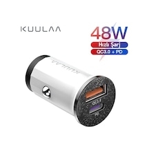 Kuulaa 42w Usb + Type-c Çift Çıkışlı Mini Hızlı Araç Şarj Cihazı- 5775 Mh-hs6626-0910