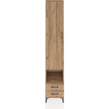Hyperion Dolap 4 Raflı 2 Çekmeceli Tek Askılı 44x44x243 Çam-çam Çam