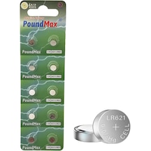 Poundmax 10 Adet Ag1 Lr621,lr60,364 1.5v Alkalin Düğme Pil