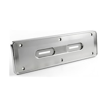 Mega Oto Market Krom Renk Paslanmaz Plastik Hummer Plakalık 55cm X 14cm 2 Adet
