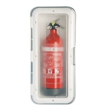 Tekne Yangın Tüpü Kutusu. Şeffaf. 1 Kg Tüp İçin. 18x42x10cm