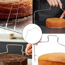 Porsima Ivo-pst156 2 Telli Paslanmaz Ayarlanabilir Pasta Kesici Kek Katmanı Dilimleme Teli Çelik