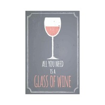 Kuşe Kağıt Duvar Posteri All You Is A Glass Of Wine Retro Vintage Drtr0118