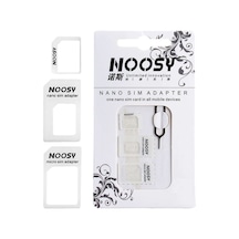 Noosy Nano ve Mikro Sim Kart Adaptörü+Iğne Set Siyah