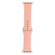 Ekılıf - Apple Uyumlu  Watch 7 41mm - Kordon Band Serisi Klasik Kordon Silikon Strap Kayış - Meat Meal