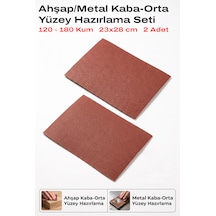 120-180 Kum Tabaka Zımpara 23x28 Cm 2 Adet Ahşap Ve Metal Yüzey Seti