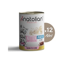 Anatolian Premium Tavuklu Ezme Yavru Kedi Konservesi 400 gr x 12 Adet