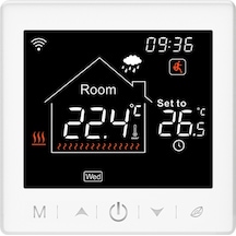 Wıfı Elektrikli Yerden Isıtma 16a Termostat Uygulama Ve Ses Kontrolü 3.5 İnç Lcd Ekran Akıllı Programlanabilir Termostat Çocuk Kilidi