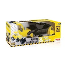 6144 Jumbo İkili Kamyon- Dozer Set Çok Renkli