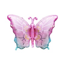 Kelebek Pembe-mavi Folyo Balon 79 52,5 Pembe