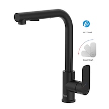 Roca Cala A5A856ENB0 Pull-Out Spiralli Mutfak Bataryası Siyah