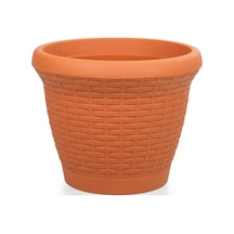 Hasır Saksı 42 Lt - Kiremit Renk