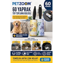 60 Yaprak Tüy Toplama Rulosu Kedi Köpek Tüy Toplayıcı Ev Koltuk Araç Ofis Temizlik Rulosu