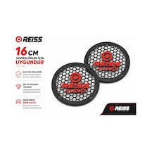 16cm Hoparlör Kapağı - Reiss Logolu Kaliteli Plastik Midrange Hoparlör Kapak 16 Cm - 2 Adet
